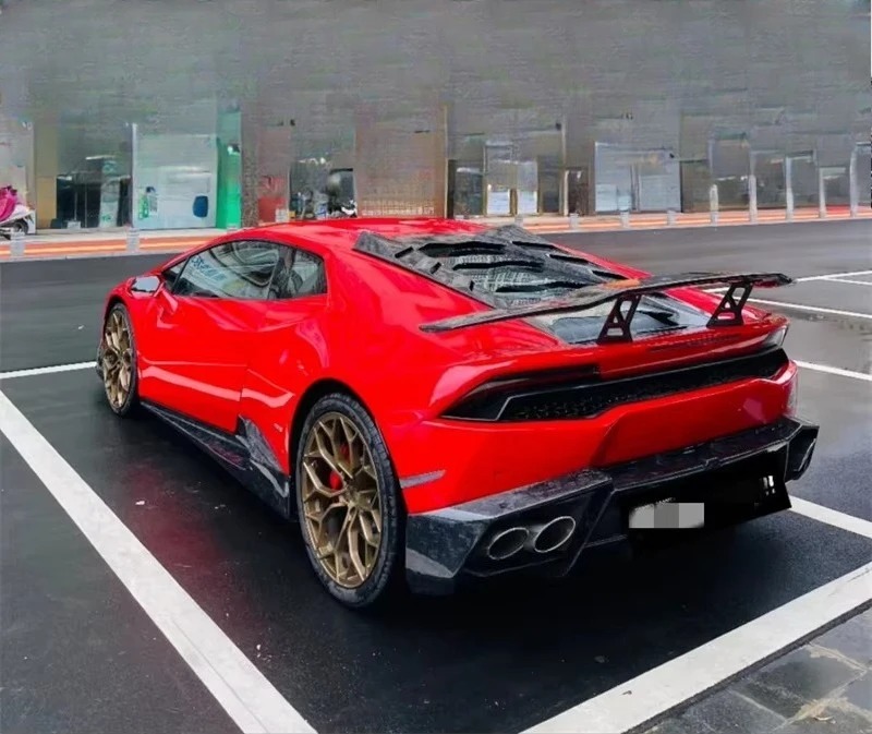 M Style Carbon Fiber Spoiler for  Huracan LP610 LP580 Car GT Wing Rear Spoiler